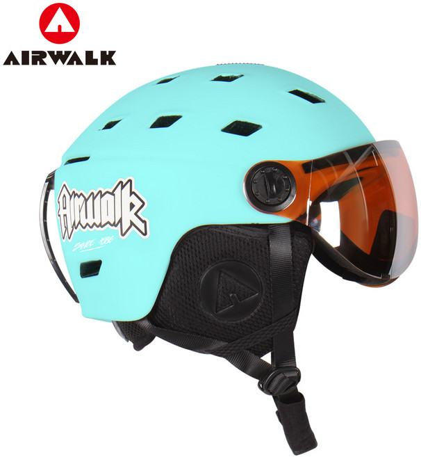 에어워크 휘슬러 고글 일체형 스노우 헬멧 MS100, 민트, 1개