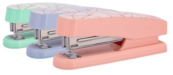 DELI 델리 마카롱 일러스트 스테이플러(33호침) 호치, 퍼플(E0402)