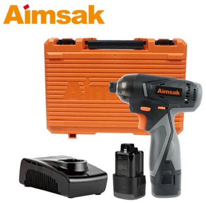 아임삭 AI414M2 3G 충전 임팩 드라이버 14.4V 배터리 2개 충전기 케이스 세트, 1개