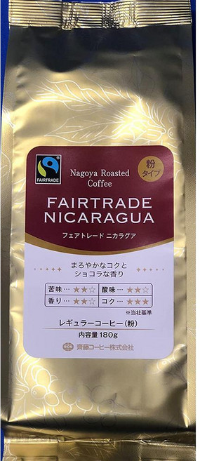 사이토 커피 페어 트레이드 니카라과 커피 가루 180g, 수량, 상세페이지 참조