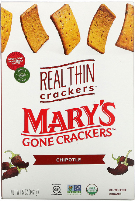 Marys Gone Crackers 리얼 씬 크래커 치폴레 5 oz (142 g) 2팩, 1개, 142g