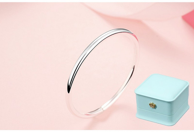 르떼르넬 JSWB004 Silver 베이직 심플 기본 민자 여자 실버 뱅글 팔찌 은팔찌