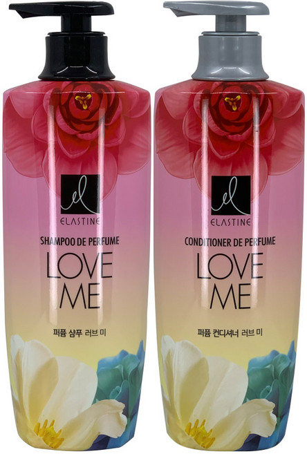 엘라스틴 퍼퓸 (샴푸+컨디셔너) 600ml 러브미, 1개