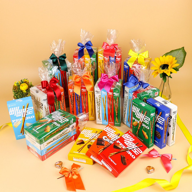 정성가득 리본포장 빼빼로 선물세트 구성, 111g, 3개, 3갑세트