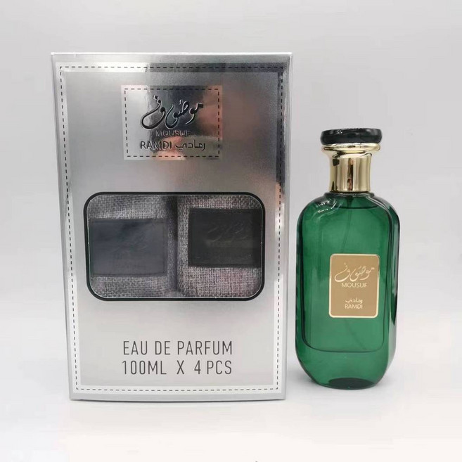 MOUSUF RAMDI EAU DE PARFUM 香水, 1個, 布袋裝-綠色,100ML