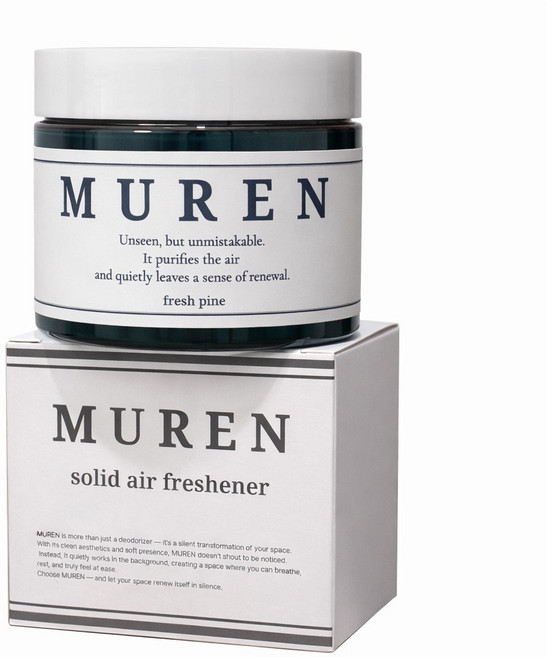 뮤렌 솔향 고체탈취제 실내 공기정화 냄새탈취 화장실 옷장 하수구 악취 베란다 냄새제거, 300g, 2개