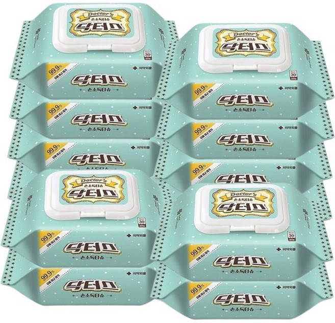 닥터스 한울생약 손소독티슈 소독물티슈 30매 5팩 살균 소독 무형광