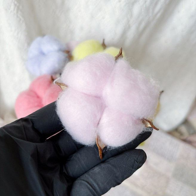 乾燥花棉花頭 天然棉花 永生花乾燥花材 聖誕裝飾 聖誕配件 聖誕樹 藤圈配件 禮物, 01嬌羞粉