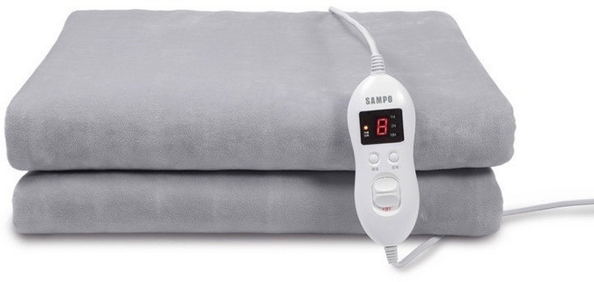 SAMPO 雙人電熱毯 HY-HA12 恆溫控制 親膚刷毛 可水洗, 160x140
