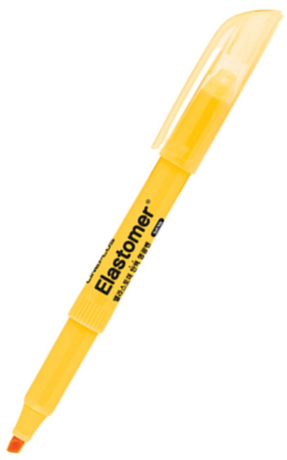 라인플러스 엘라스토머 탄력 형광펜 마일드딥옐로우, 마일드 찐노랑, 5개
