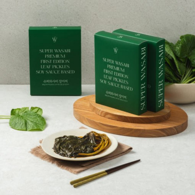 슈퍼와사비 고추냉이 잎 장아찌 300g [원산지:국산(강원도 태백시)], 3개