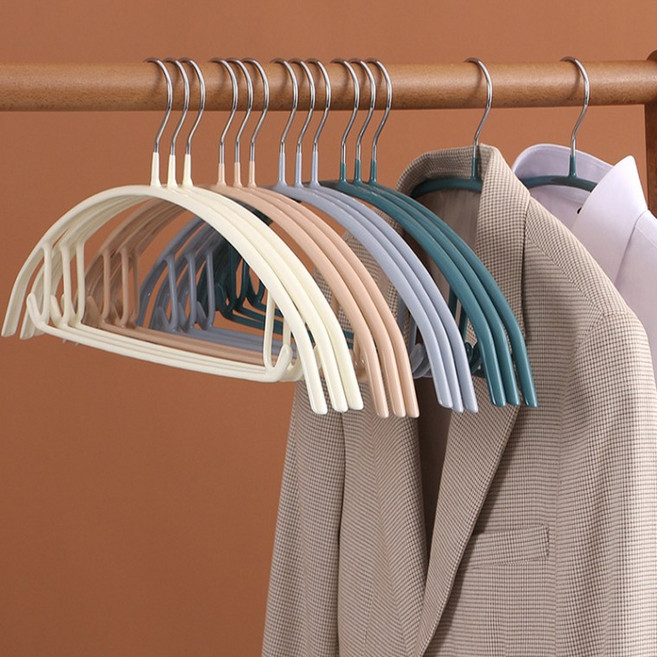 논슬립 어깨뿔 방지 라운드 옷걸이 20, 흰색