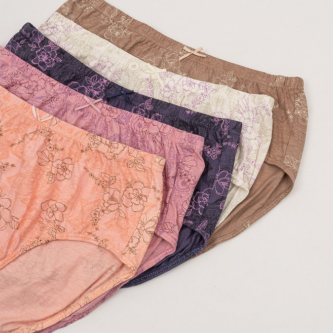 여성 빅사이즈 부인용 엄마 할머니 임산부 순면100% 맥시 팬티 5종 세트