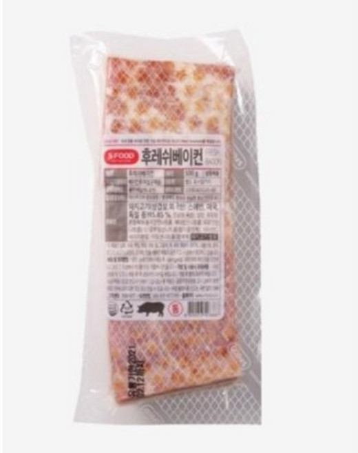 에쓰푸드 SFOOD 통베이컨 500g 냉동 숙성 고급 돈육 덩어리, 1개