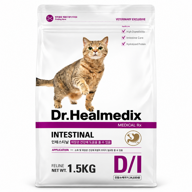 닥터힐메딕스 정품 고양이 di 인테스티날 필라인 D/I, 1개, 1.5kg, 가수분해닭