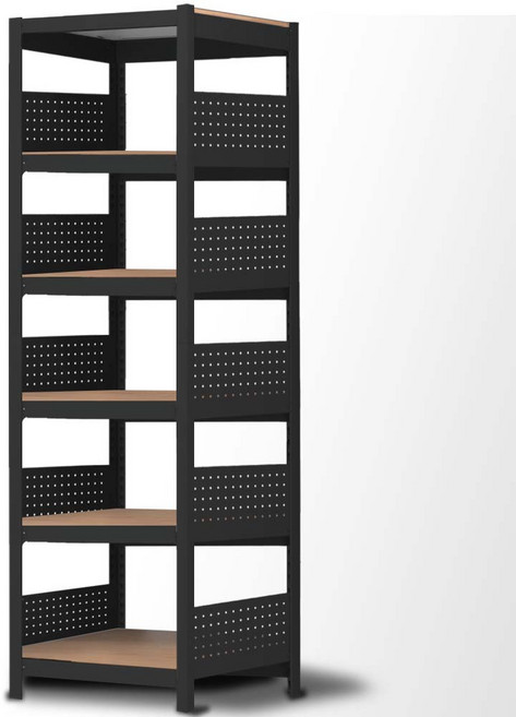 스피드랙 홈던트하우스 주방선반 사이드 파티션선반 2단 3단 4단 5단 6단, 블랙