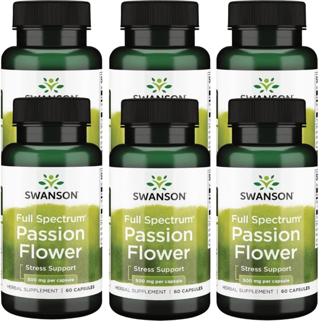 스완슨 식물성 멜라토닌 패션플라워 60캡슐 6개, 60정 - 쿠팡