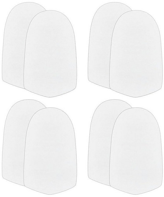 OLYCRAFT 4 Pairs Oversize Replacement Bowling Shoe Slide Sole 8.7x5.1 Inch White Self-Adhesive Sol