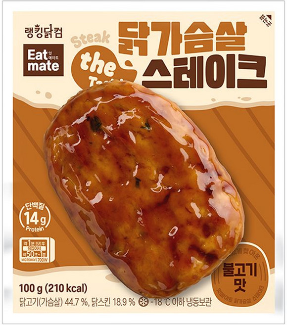 [랭킹닭컴] 잇메이트 닭가슴살 스테이크 불고기, 30개, 100g