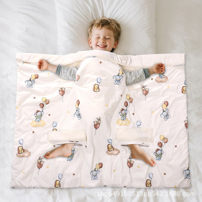 兒童防踢被絲滑被子春夏季嬰兒午睡雙面涼感空調被護肚防踢批發零, 氣球萌寵