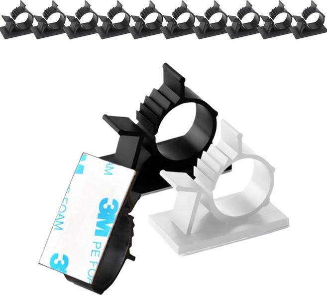 전선 고정 매직 케이블 홀더, 화이트, 10개