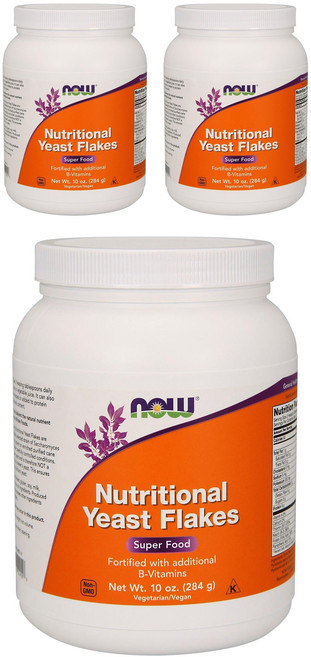 NOW Foods 酵母營養補充粉, 3罐, 284g