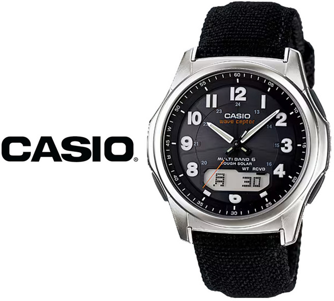 카시오 국내재고 웨이브셉터 솔라 블랙 멀티밴드 전파 손목시계 WVA-M630B-1A