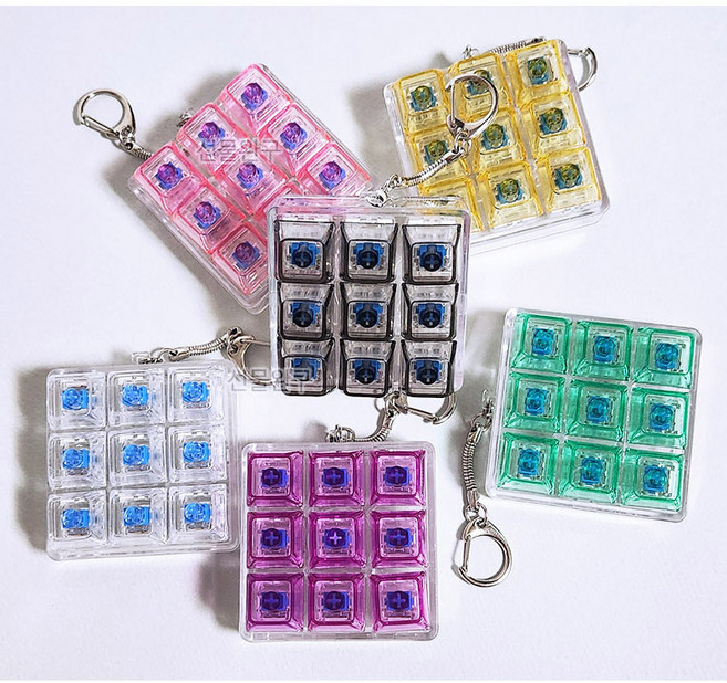 (선물완구) 프리미엄 딸깍이 키보드 키링 랜덤발송, 랜덤, 1개