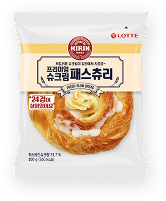 기린 프리미엄 슈크림패스츄리, 10개, 105g