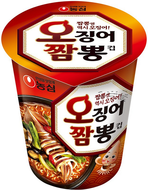 농심 오징어짬뽕 컵 67g, 3개