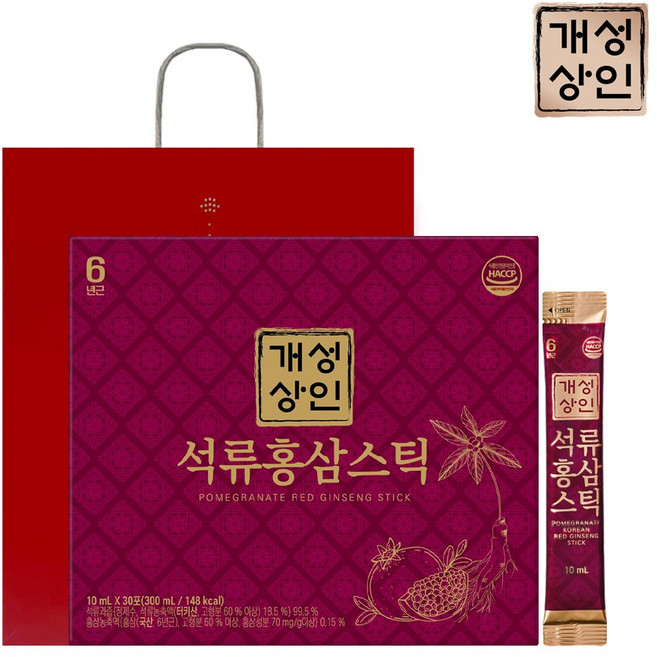 개성상인 석류홍삼스틱, 1박스, 300ml