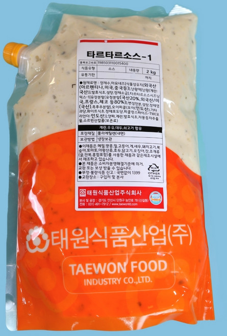 태원식품 타르타르소스 2KG 생선튀김 마요소스 감자튀김, 1개