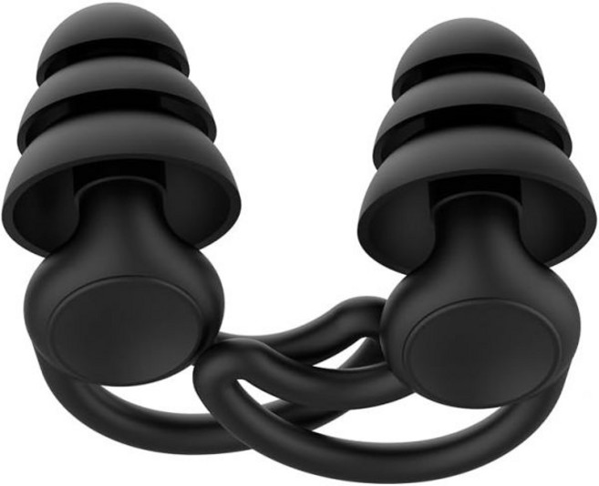 耳栓 睡眠用 遮音 三層構造 47dB低減 快眠 安眠グッズ 騒音対策 水洗い可能 繰り返し使用可能 飛行機 仕事 勉強 男女兼用（ブラック）, 검정, 1, 1