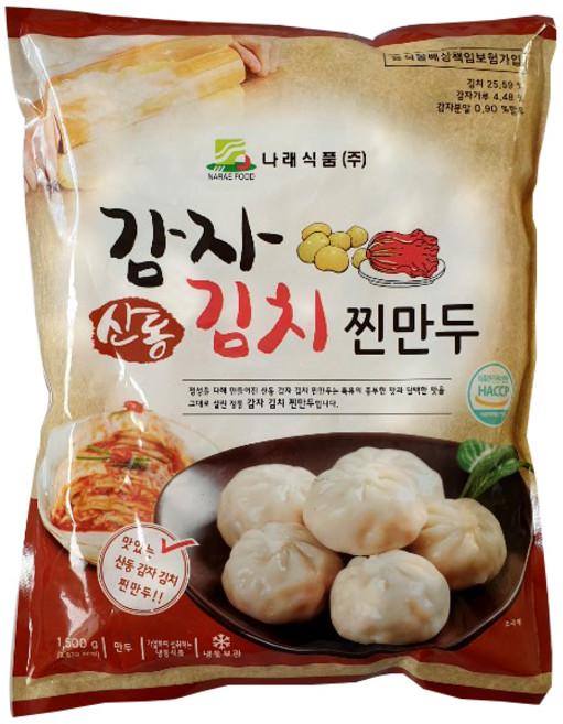 나래 산동 감자김치찐만두 1500g, 1.5kg, 1개