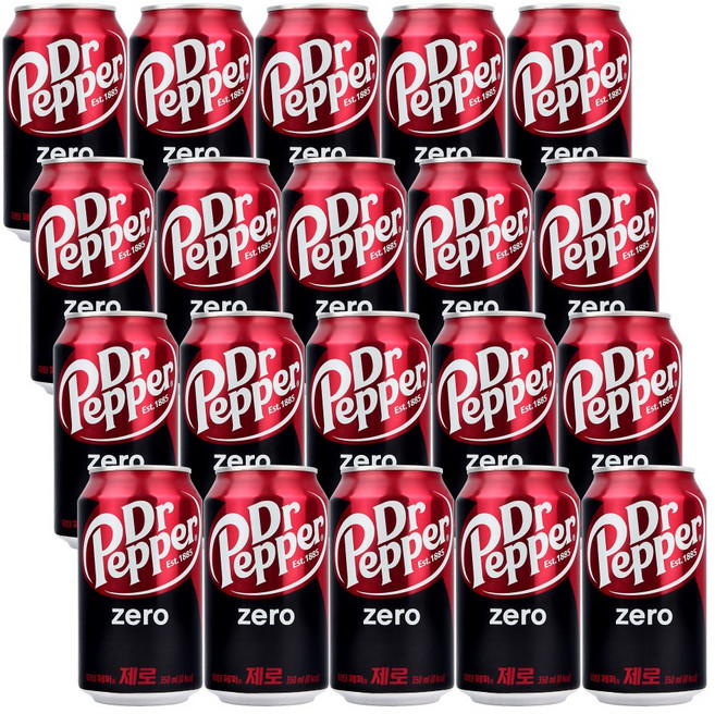 닥터페퍼 제로 350ml 20캔 낱개 포장, 20개