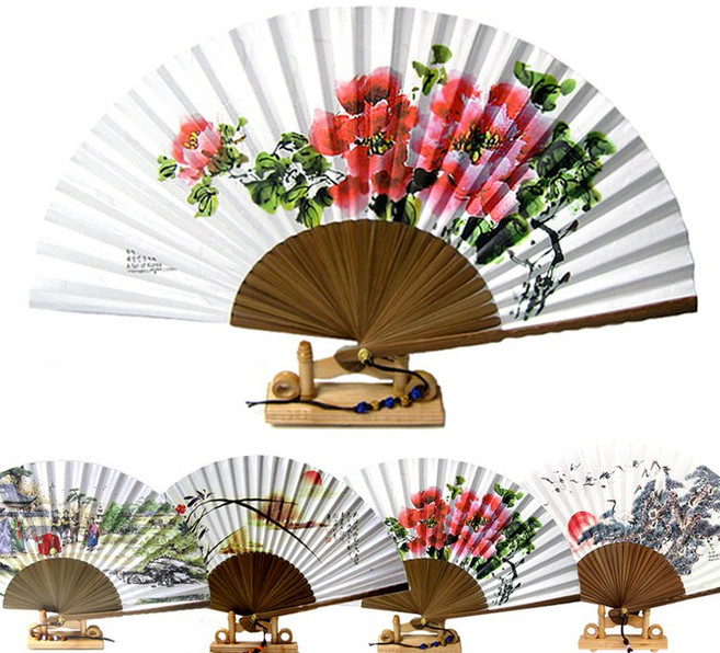 (주)파앤카코리아 선물부채 장식용부채 접이식부채 한지부채 고급오죽선 부채 시리즈-대-53형, 1개, 목단