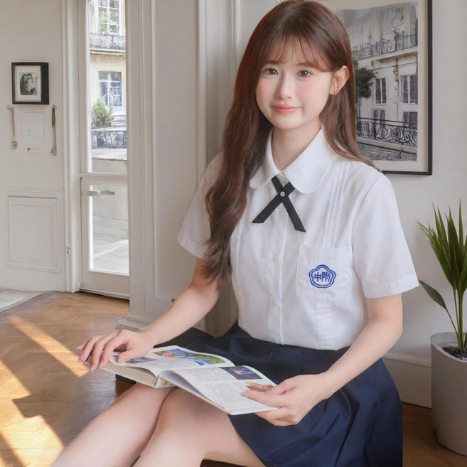 교복코스튬 세일러복 졸업사진 하이틴 교복 세트 반티