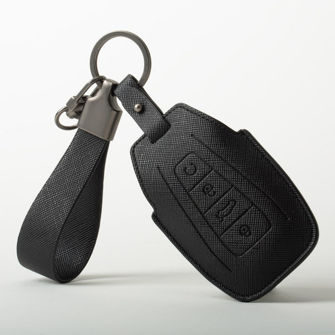 (무료각인)르노 호환 그랑 콜레오스 QM6 SM6 XM3 차키케이스 차키링 키홀더 차량용품, 블랙쉬머, 르노 C, 골드(각인무료)