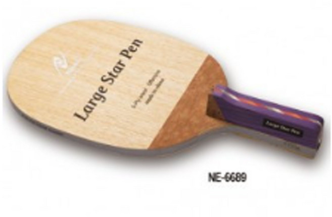 닛타쿠 NITTAKU 라지볼전용 탁구라켓 스타펜 펜홀더 5겹합판 탁구라켓, 1개