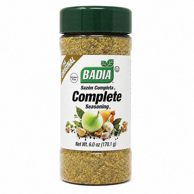 Badia Complete Seasoning 170g(6온스) - 마늘 양파 소금 후추 허브 및 향신료의 다목적 향신료 블렌드 짭짤한 시그니처 420951, 1개, 170g