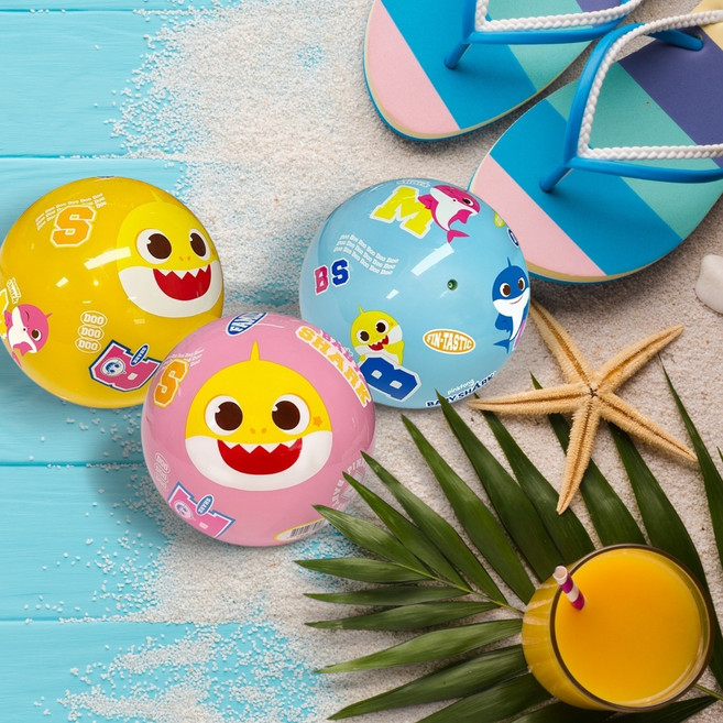 핑크퐁 아기상어 바운스공 비치볼 탱탱볼 물놀이 캐릭터 아기수영장 물놀이용품, 1개