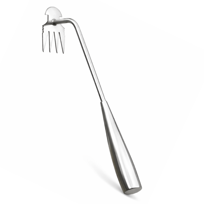 웨이모션 강스텐 뿌리까지 잡초제거 양날 스테인리스 원예 제초 호미, 1개