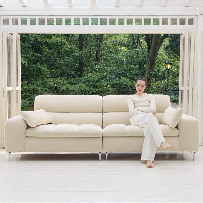 웰퍼니쳐 버팔로 독일 타이보 아쿠아텍스 패브릭 소파_4인용, 버팔로_4인, 소프트아이보리