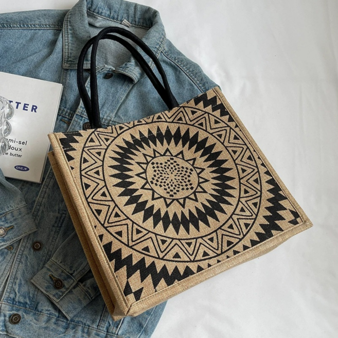 맬슨 린넨 에코백 토트 캔버스 쇼퍼 숄더 데일리 가방