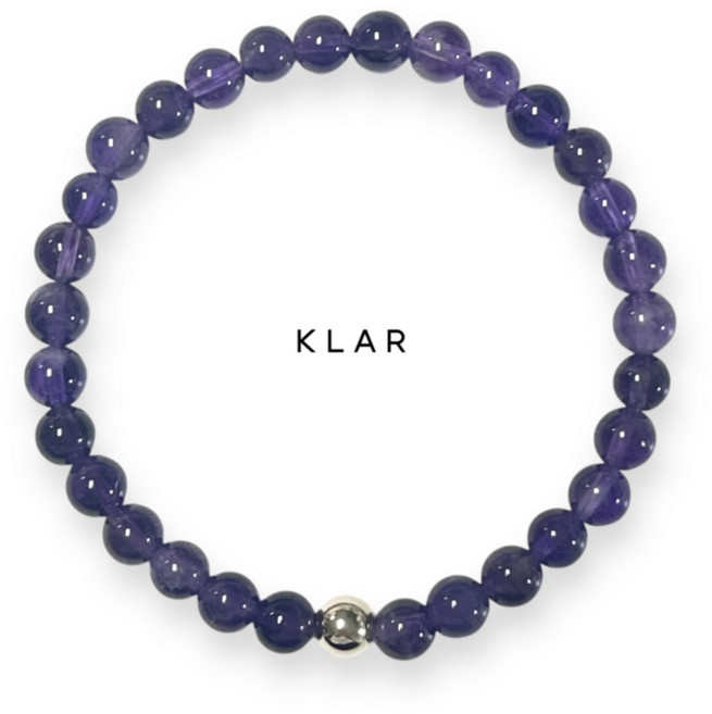 클라(KLAR) 천연 자수정 14k GF (6미리) 원석팔찌 (6미리)