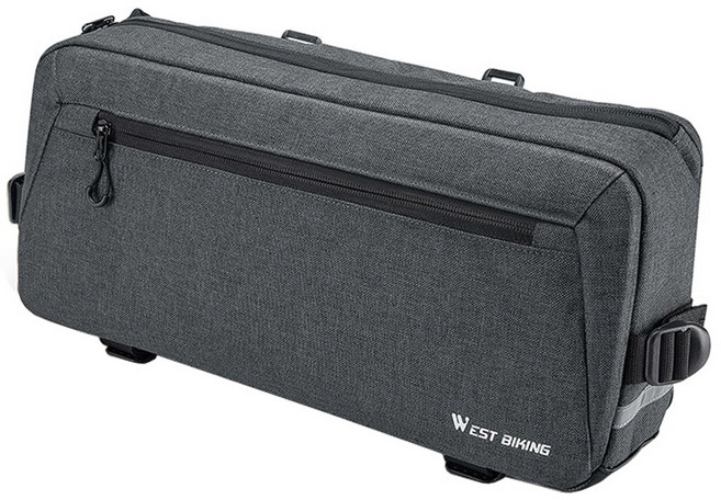 시그니처베이지 자전거 킥보드 대용량 핸들바 프레임 가방 YPZ301, 1개, 블랙