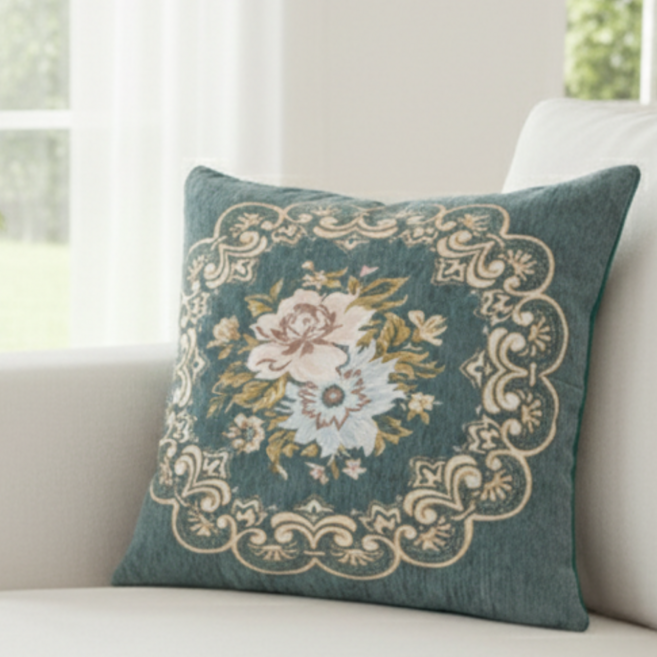 리코아 엔틱 유럽풍 쿠션 커버 2 개