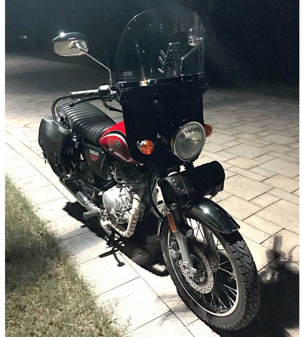 오토바이 윈드스크린 튜닝 셀프 쉴드 스쿠터 바이크, 1개, 블랙+검은 천