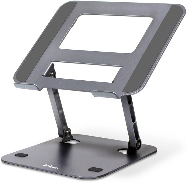 크윈 높이조절 접이식 쿨링홈 노트북 태블릿 스탠드 거치대, 스페이스 그레이, 1개