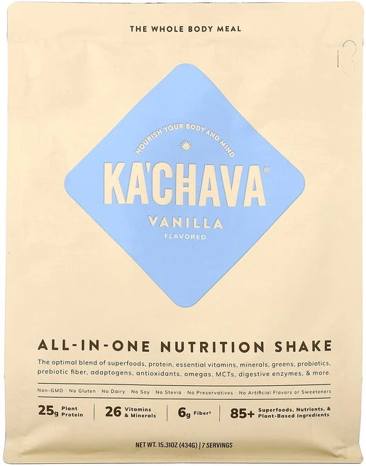 KaChava 올인원 영양 셰이크 바닐라 434g(15.31oz) KaChava (카차바), KaChava, 올인원 영양 셰이크, 바닐라, 434g, 1개 - 쿠팡